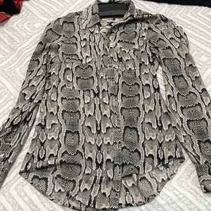 Express portofino shirt XS snakeskin